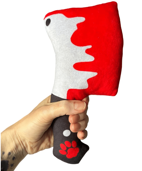 Bloody Cleaver Doggy Squeak Toy