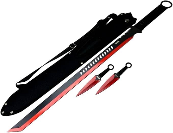weapon set sword and throwing knives
